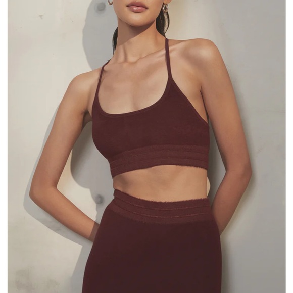 AloYoga Seamless Luxe Terry Cuddle Bra, Size S - Picture 3 of 7